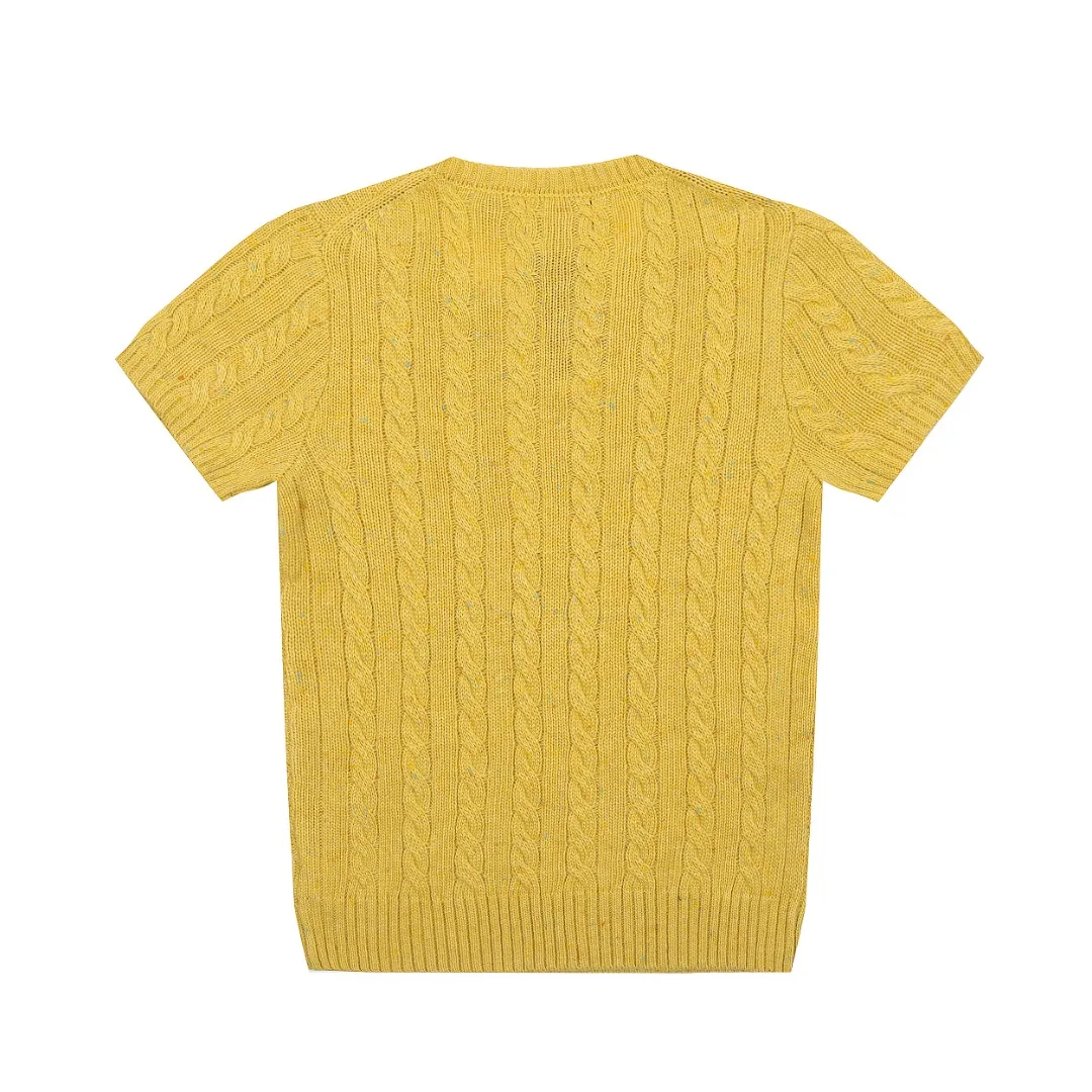 P166 💰 "Top quality" Style number: DS058# (on sale all year round) [Ralph Lauren wool blended pony embroidered logo twist knitted short sleeves] ✅Ralph Lauren gradient multi-color dot versatile hemp knitted round neck short sleeves for all seasons ✅15% merino cotton wool 85% wool blended clean and clear texture ✅ZP quality 1:1 version Scan the code to enter the GF website Counter quality ✅Details and quality are the only one in Guangzhou. Imported quality wool. Focus on high-end. Cost-effective. Needless to say good quality. ✅Restore the original version. The maximum size can be worn up to 150 pounds. Loose, comfortable and stress-free.